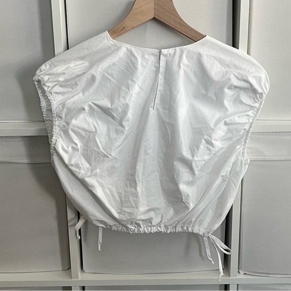 Zara White Side Tie Top - Picture 3 of 3